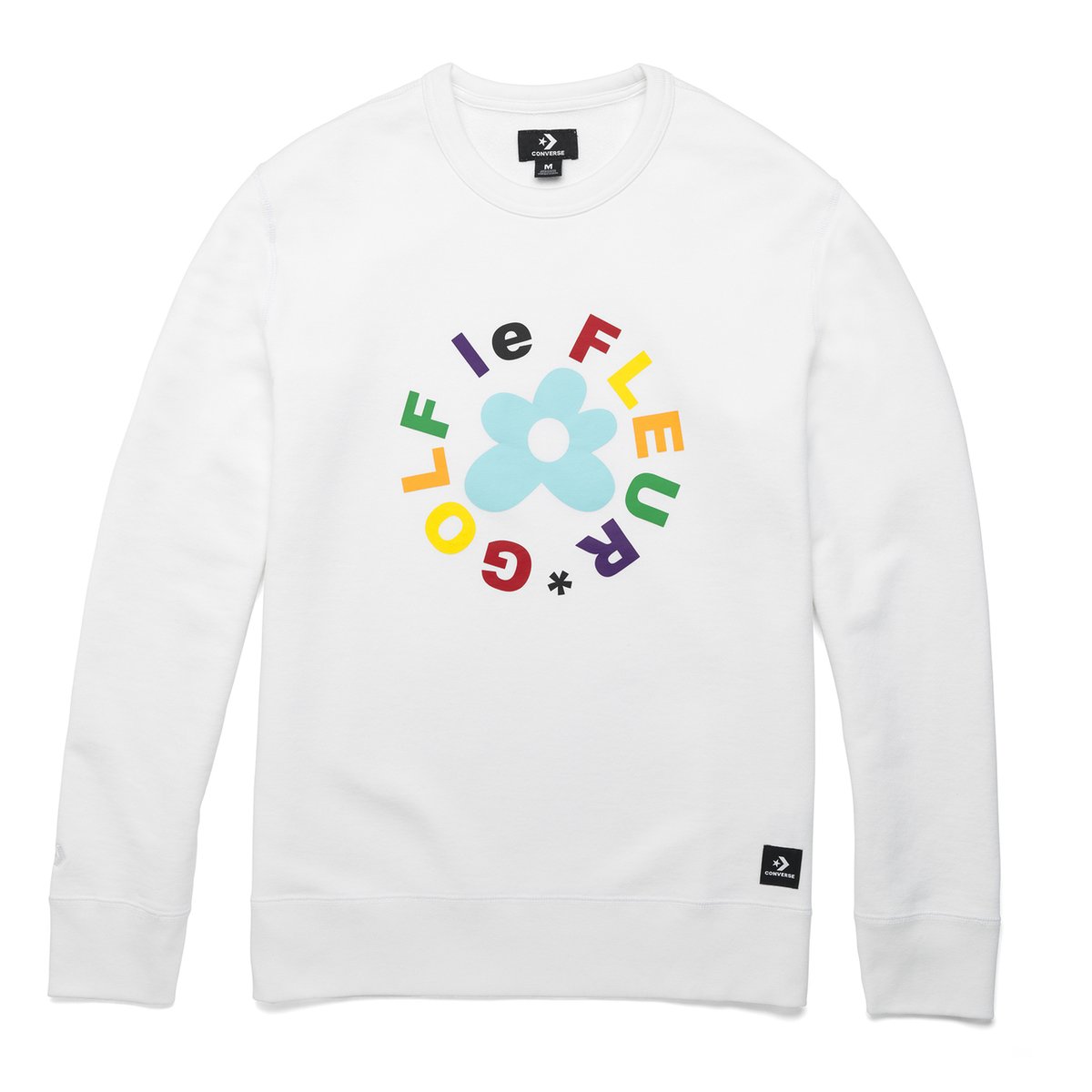 Golf Wang CONVERSE X GOLF LE FLEUR LOGO ESSENTIAL CREWNECK (Autumn) - $60.00