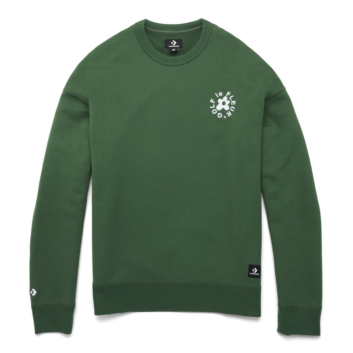 Golf Wang 
CONVERSE X GOLF Le FLEUR ESSENTIAL EMBROIDERED CREWNECK (Autumn) - $60.00