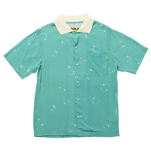 BUBBLE SHORT SLEEVE BUTTON UP
