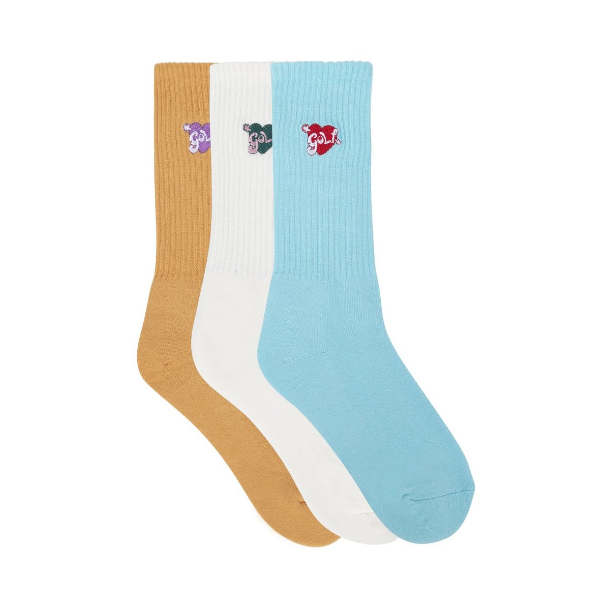 Golf Wang CUPID SOCKS 3PK (Autumn) - $30.00