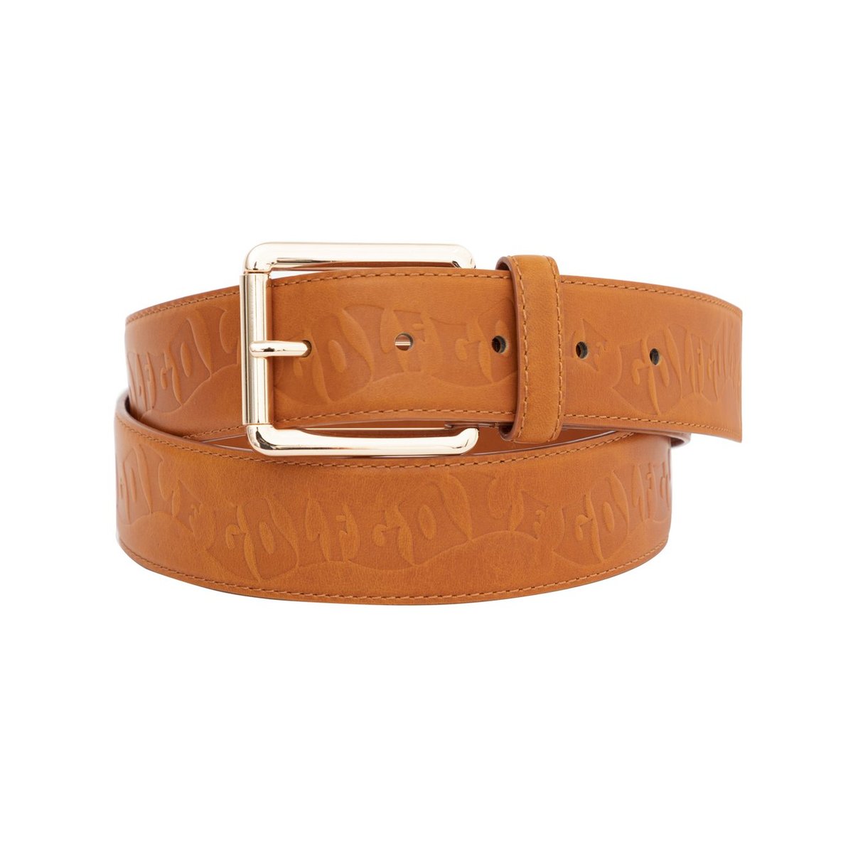 Golf Wang WAVES DEBOSSED LEATHER BELT (Autumn) - $50.00