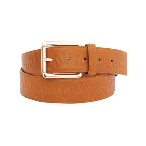 Golf Wang WAVES DEBOSSED LEATHER BELT - $50.00