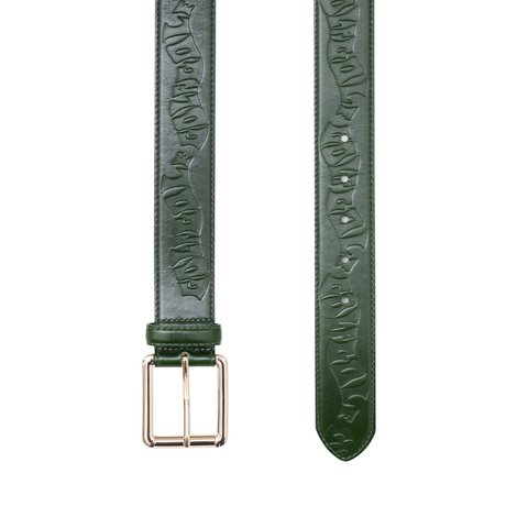 WAVES DEBOSSED LEATHER BELT