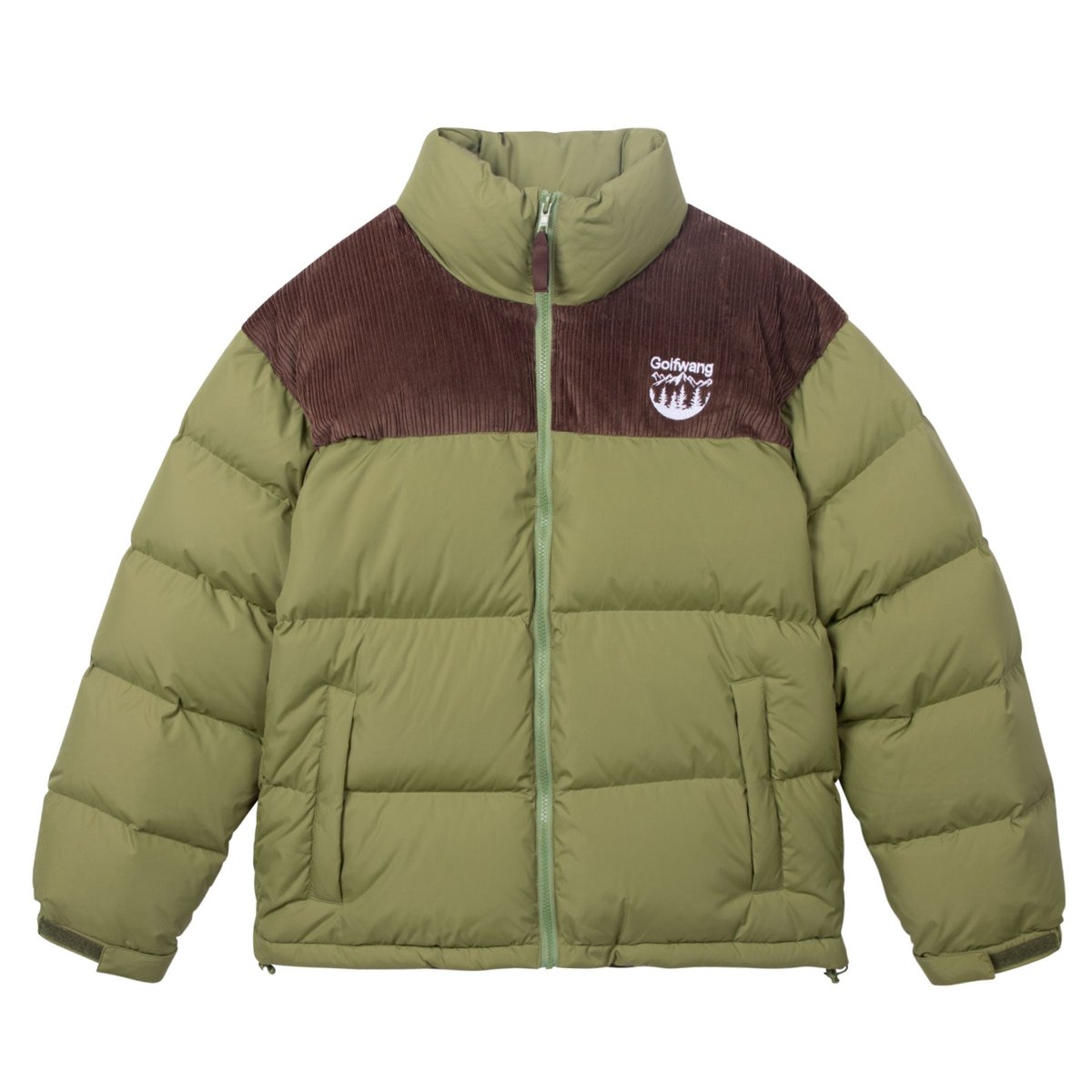 Golfwang ダウンジャケット オリーブグリーンコーデュロイ CORDUROY YOKE DOWN JACKET - fall/winter - Golf Wang