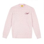 STRETCH TERRY CABLE SWEATER