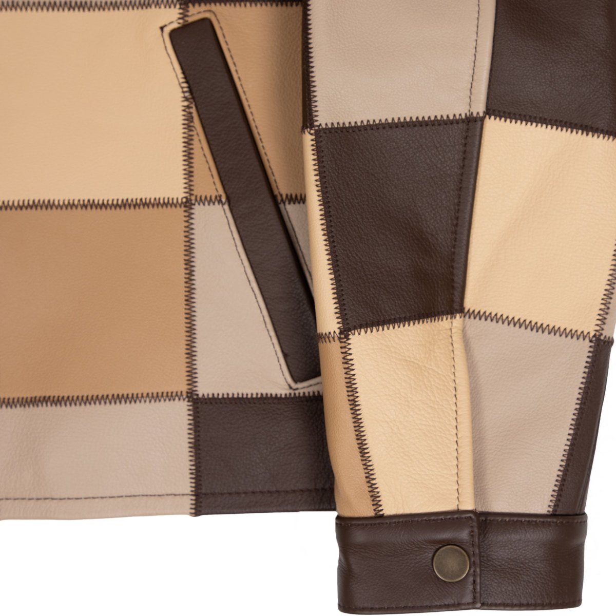 LEATHER PATCHWORK JACKET - fall/winter - Golf Wang