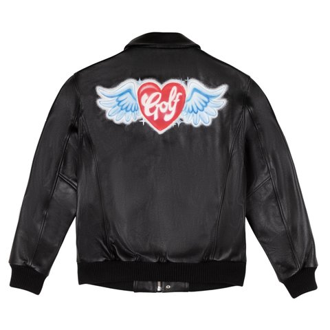 Golf Wang AIRBRUSH HEART BOMBER JACKET - $300.00