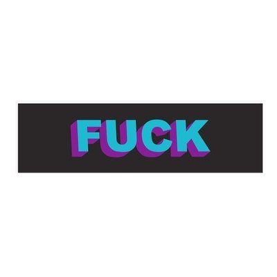 3D FUCK BOX STICKER 8.5" X 2.25"