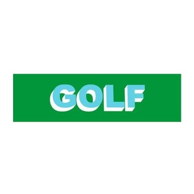 3D GOLF BOX STICKER 8.5" X 2.25"