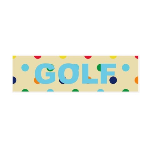 Golf Wang GOLF BOX POLKA DOT STICKER 8.5" X 2.25" - $5.00