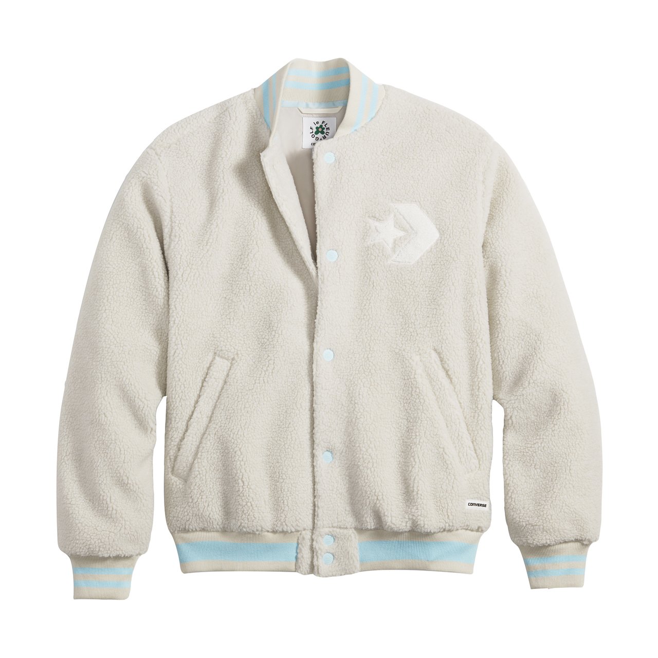 GOLF LE FLEUR TTC SHERPA VARSITY BOMBER PALE PUTTY