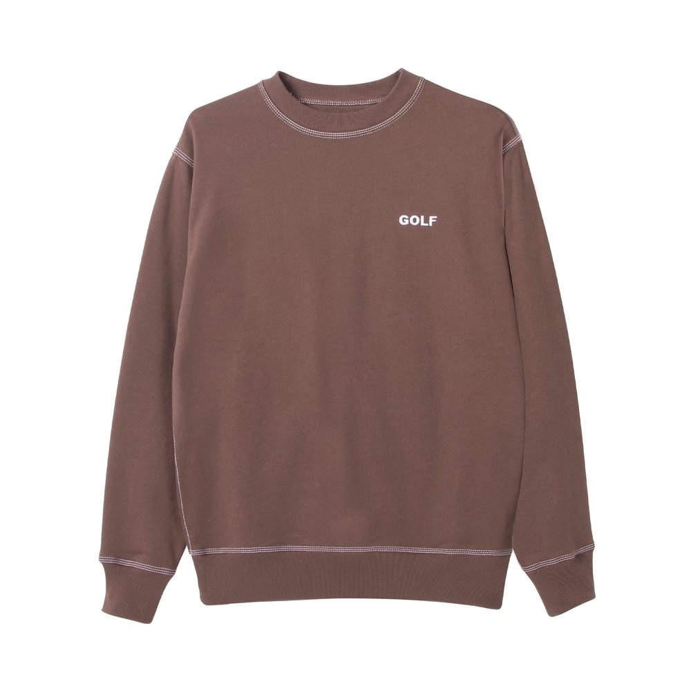 CONTRAST STITCH MINI LOGO CREWNECK
