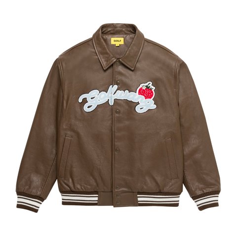 Golf Wang STRAWBERRY LEATHER JACKET - $300.00