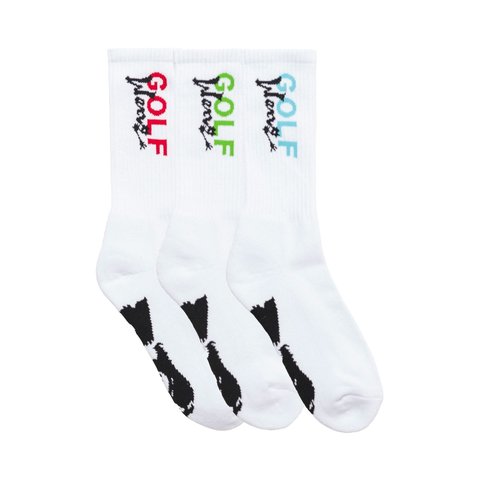 Golf Wang CREEPY EYES 3PK SOCKS - $40.00