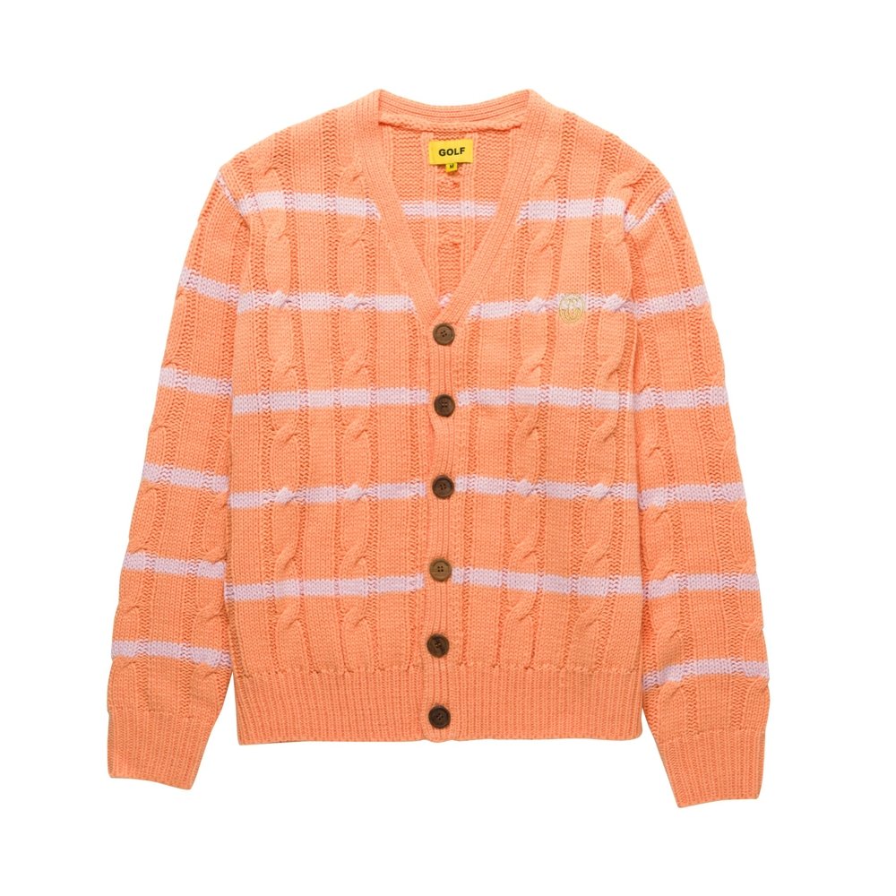 GRAND LOGO STRIPED CARDIGAN
