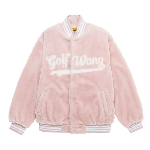 Golf Wang SCRIPT FUR BASEBALL JACKET - $225.00