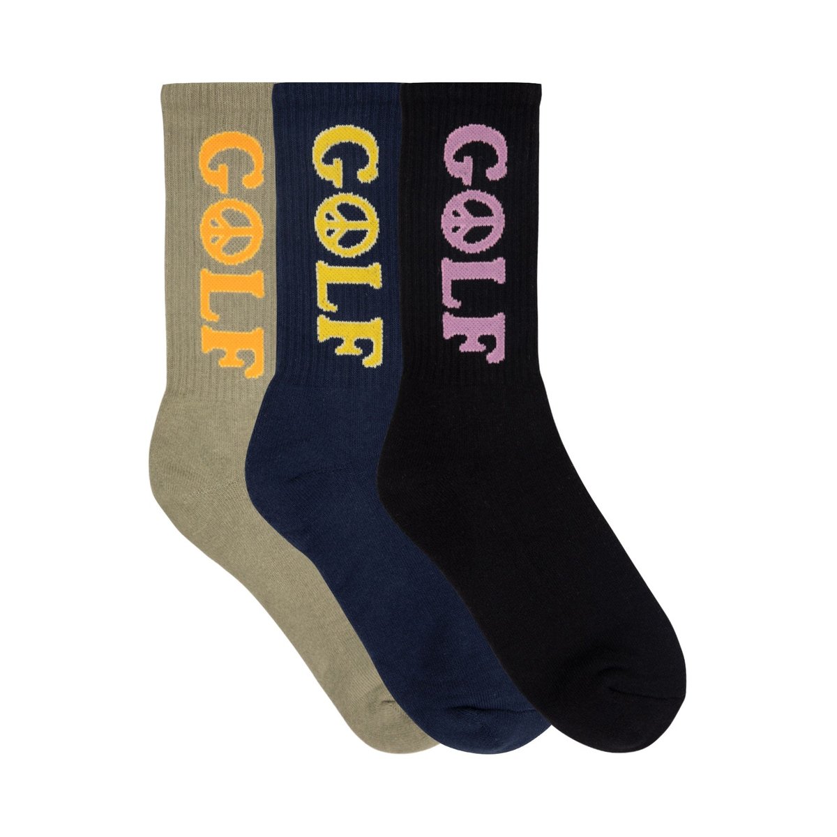 Golf Wang PEACE SOCKS 3PK (fall/winter) - $35.00
