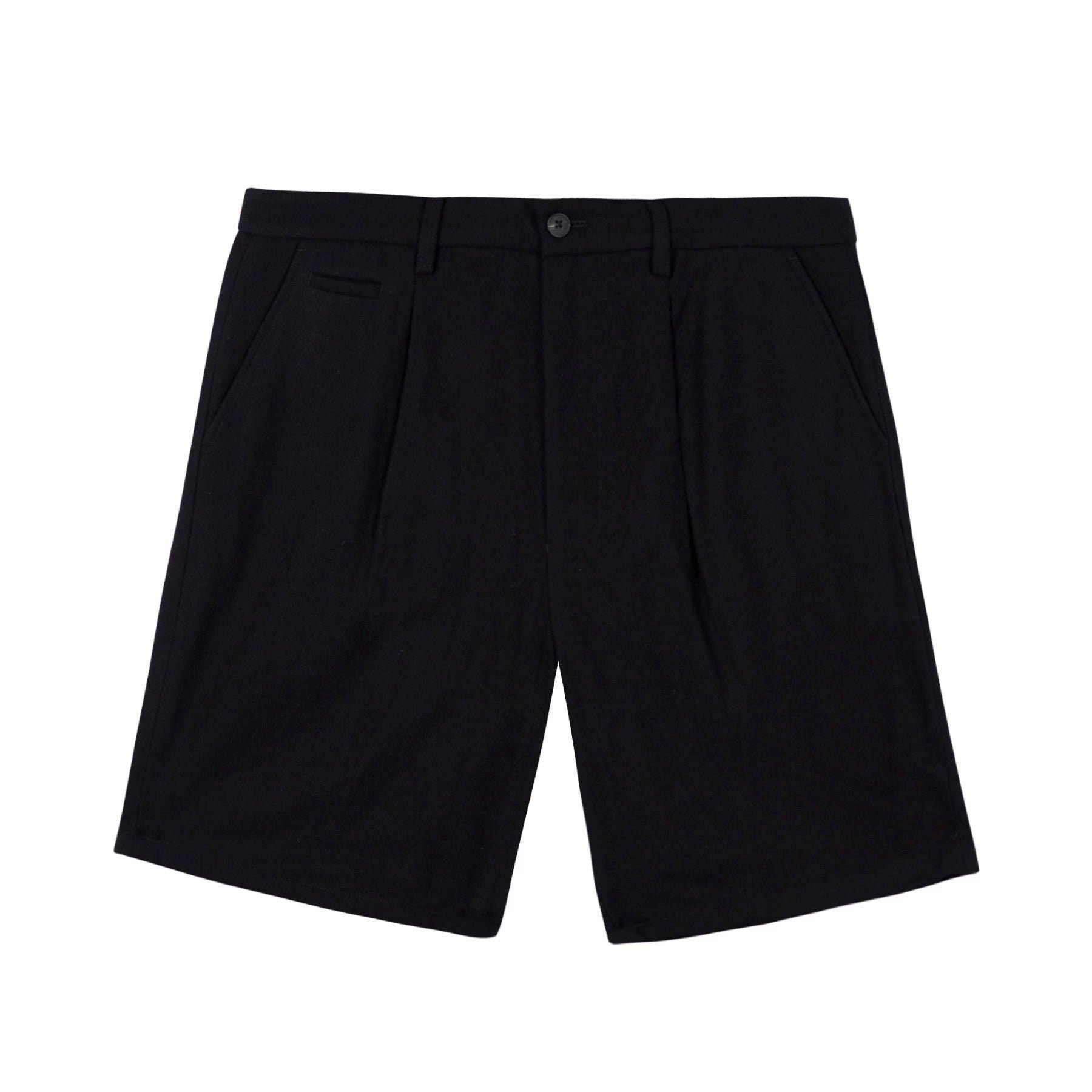 GRAND LOGO WOOL PLEATED SHORT