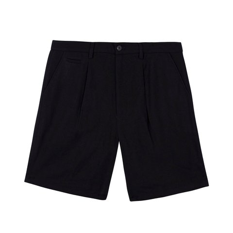 GRAND LOGO WOOL PLEATED SHORT