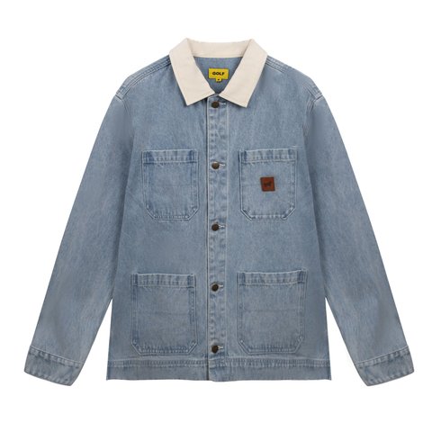 CONTRAST DENIM CHORE JACKET