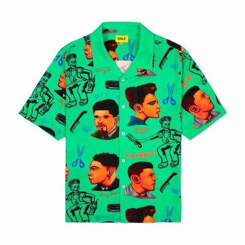 Golf Wang BARBERSHOP RAYON BUTTON UP - $110.00