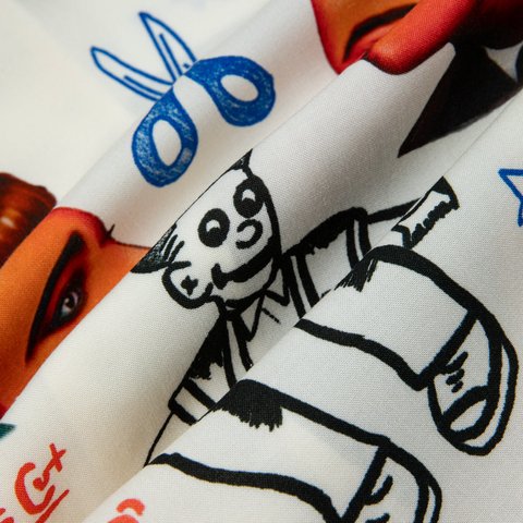 Golf Wang BARBERSHOP RAYON BUTTON UP - Colorway