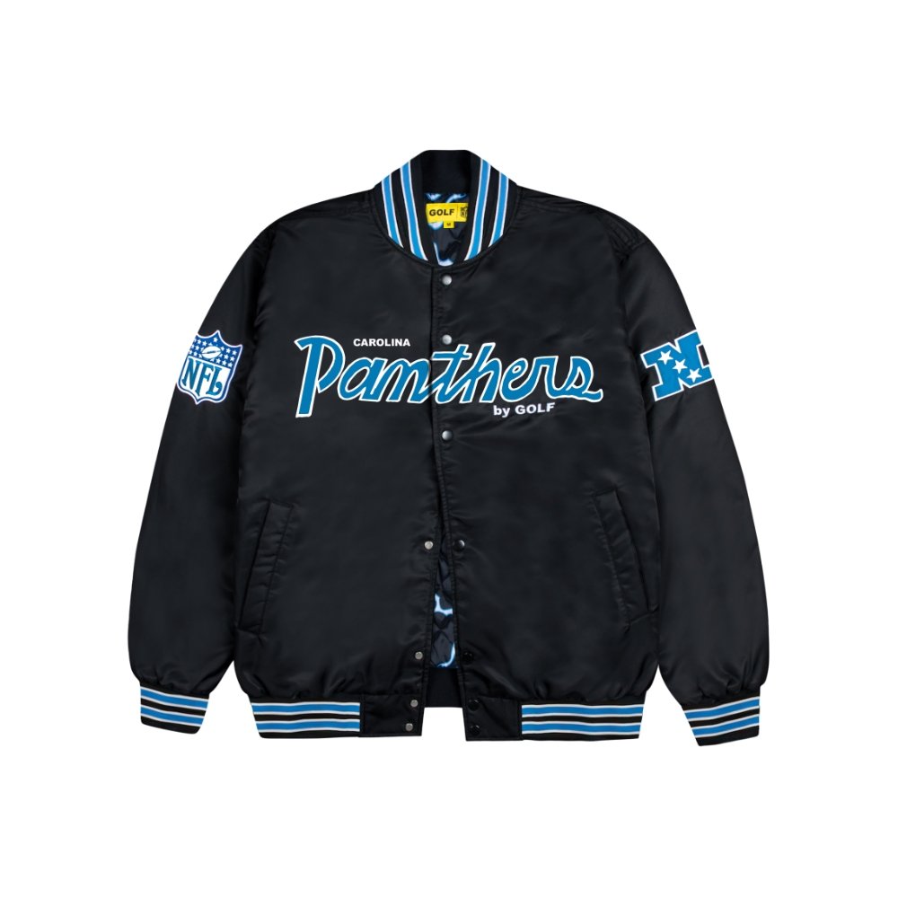 PANTHERS SATIN BOMBER JACKET
