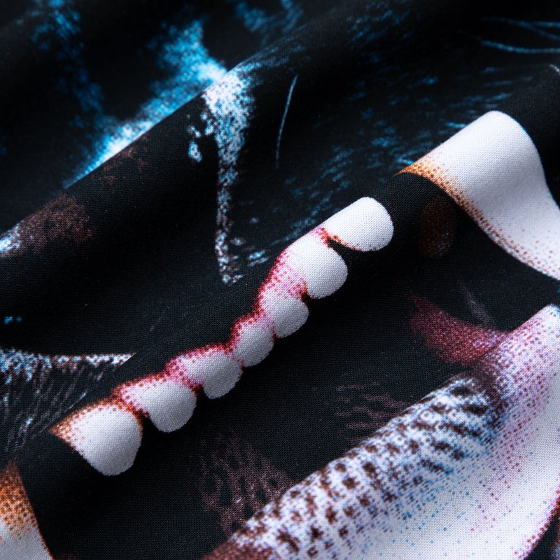 PANTHERS RAYON BUTTON UP