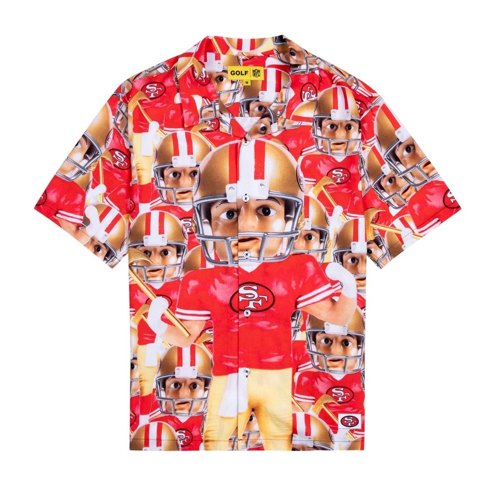 49ERS RAYON BUTTON UP