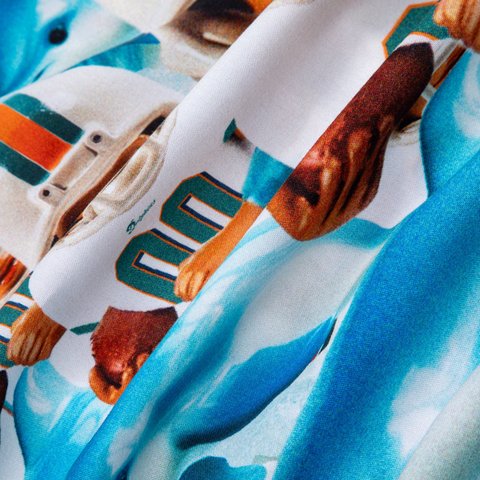 Golf Wang DOLPHINS MASCOT RAYON BUTTON UP - Colorway