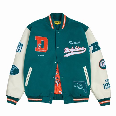 Golf Wang DOLPHINS LETTERMAN JACKET - Colorway