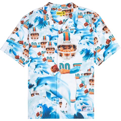 Golf Wang DOLPHINS MASCOT RAYON BUTTON UP - $120.00