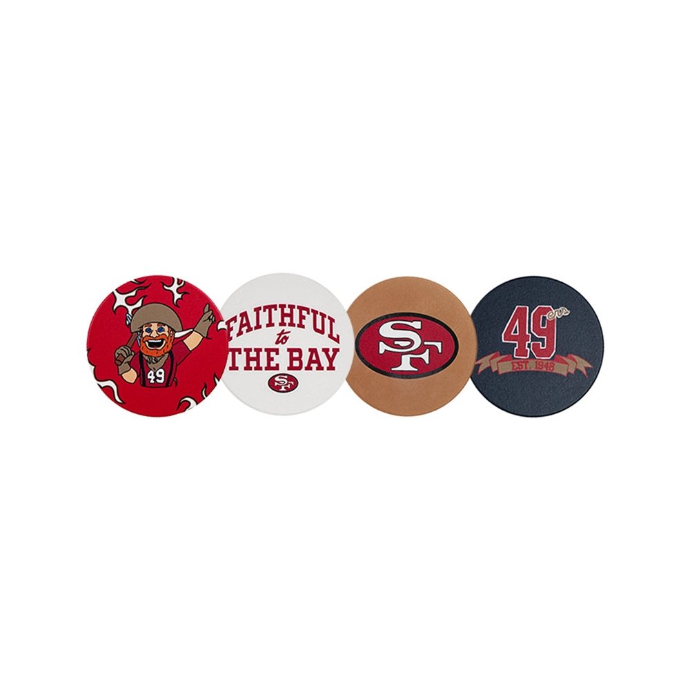 4PK 49ERS COASTERS