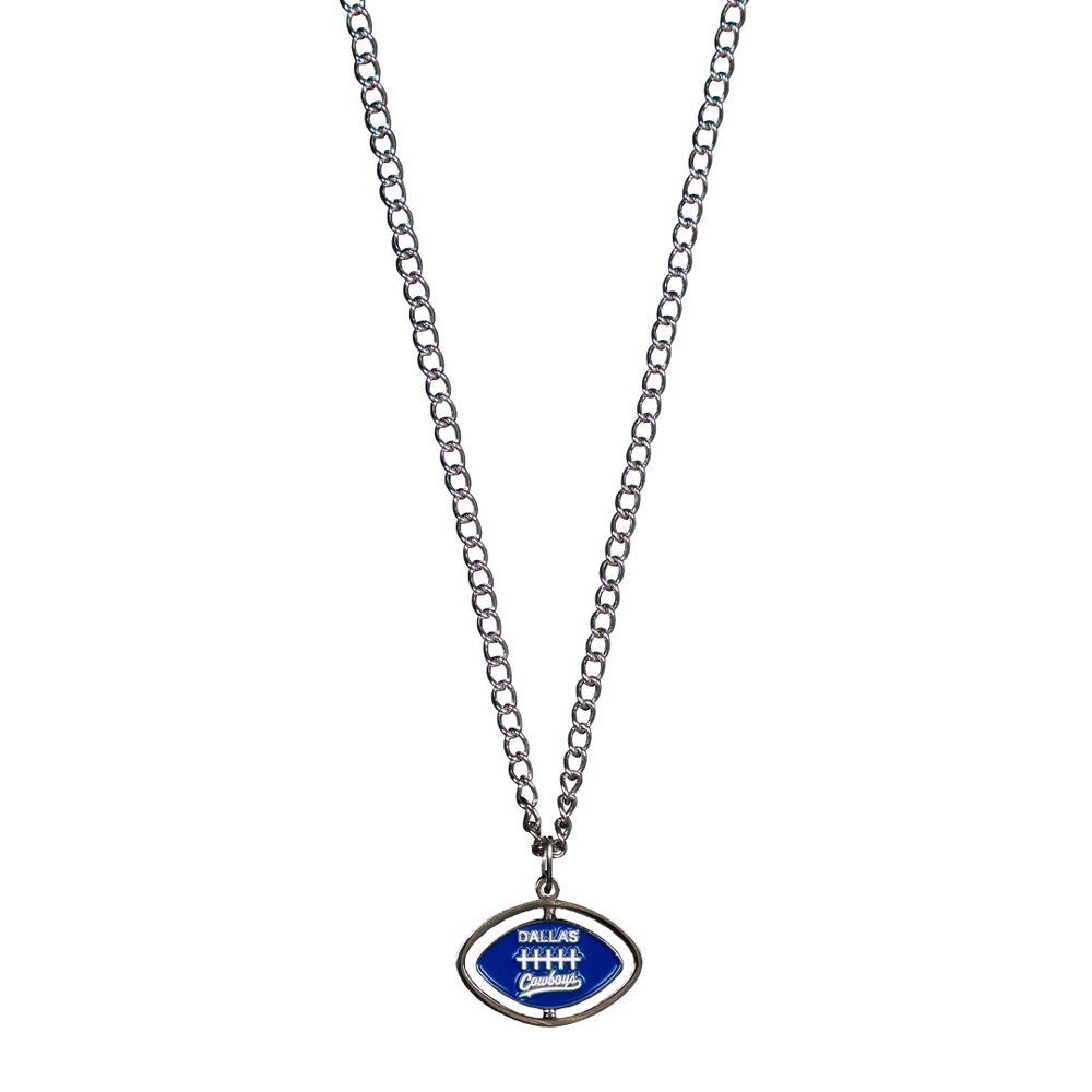 COWBOYS SPINNING FOOTBALL NECKLACE