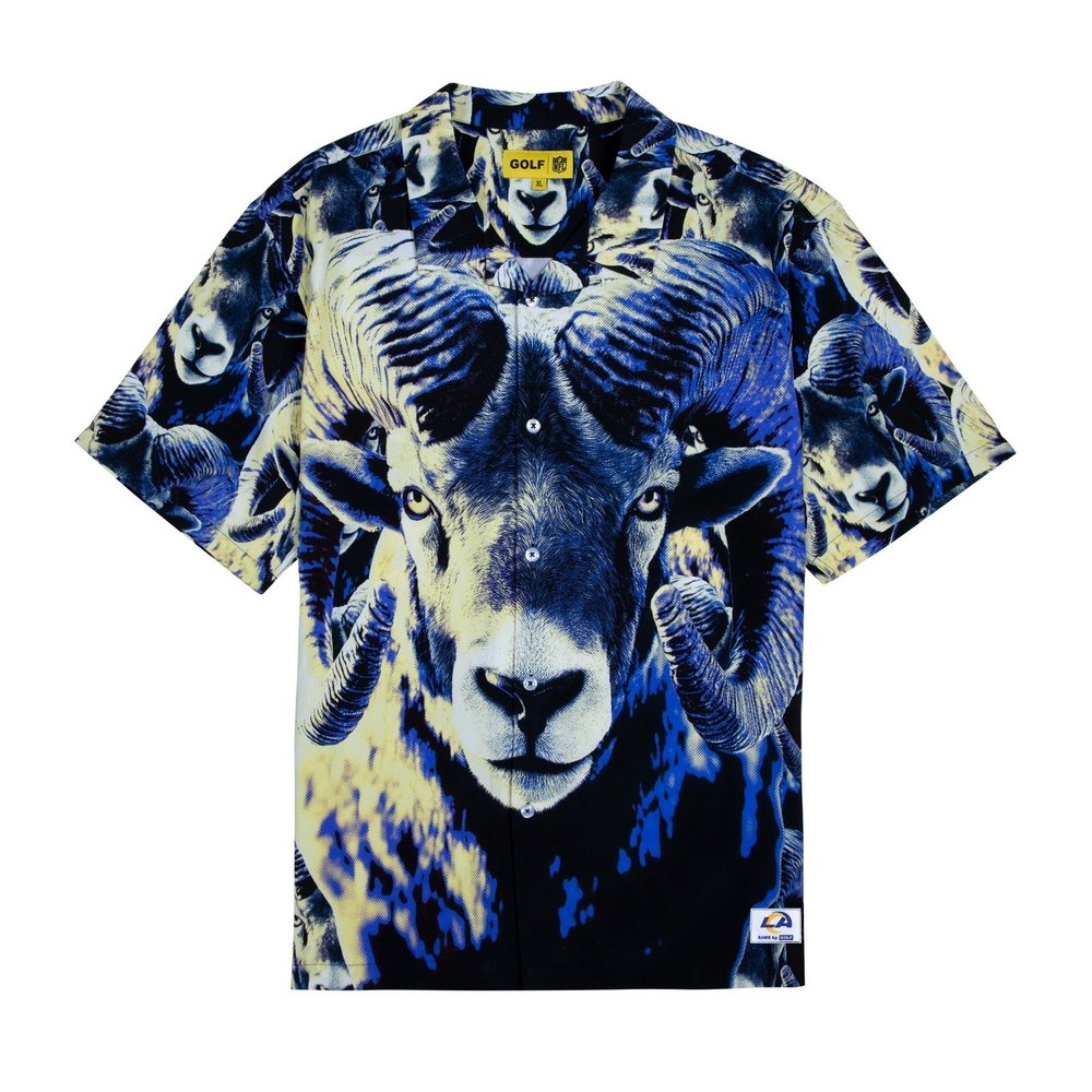 RAMS RAYON BUTTON UP