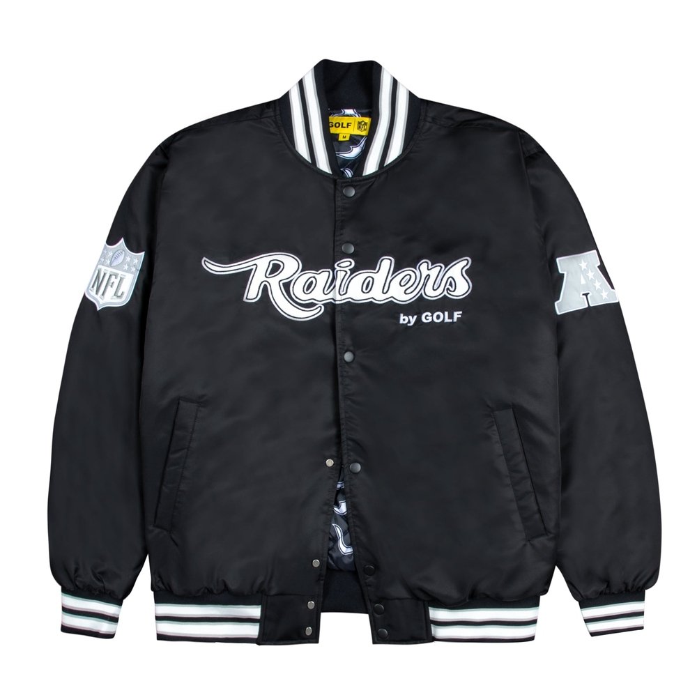 RAIDERS SATIN BOMBER JACKET