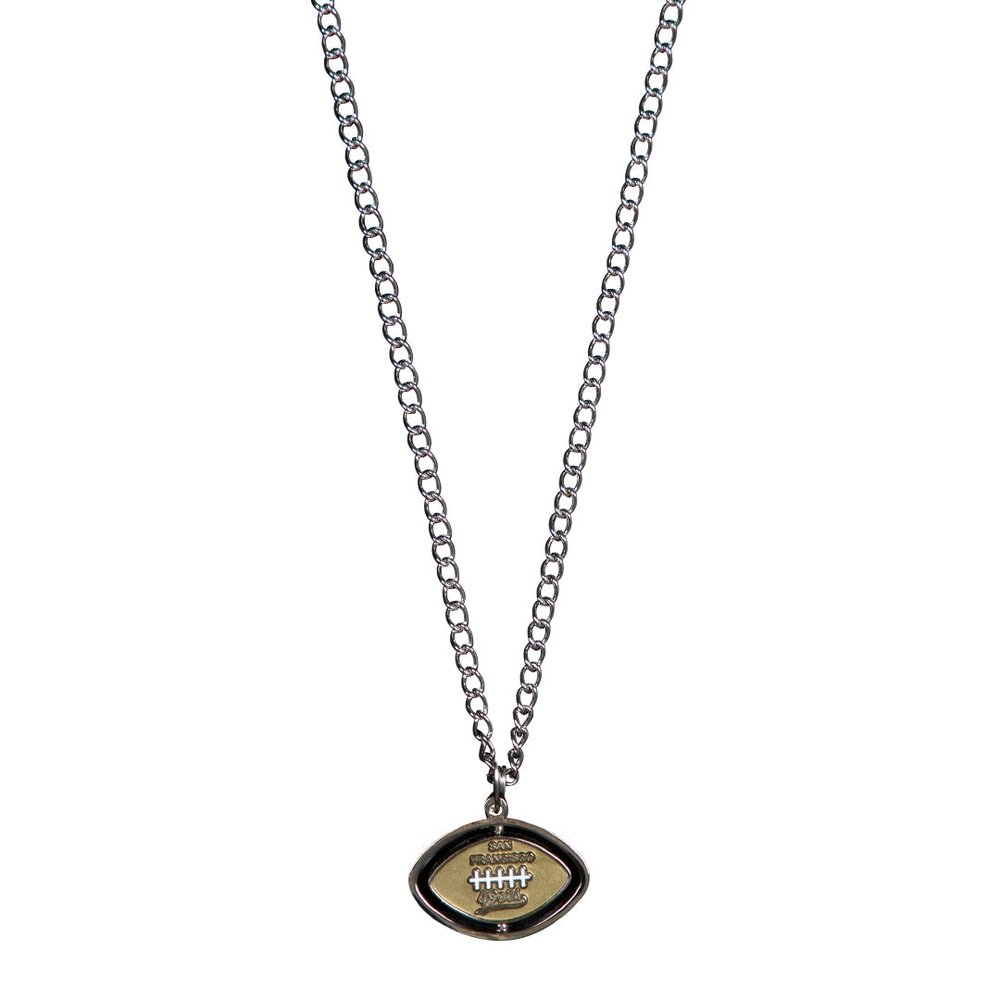 49ERS SPINNING FOOTBALL NECKLACE