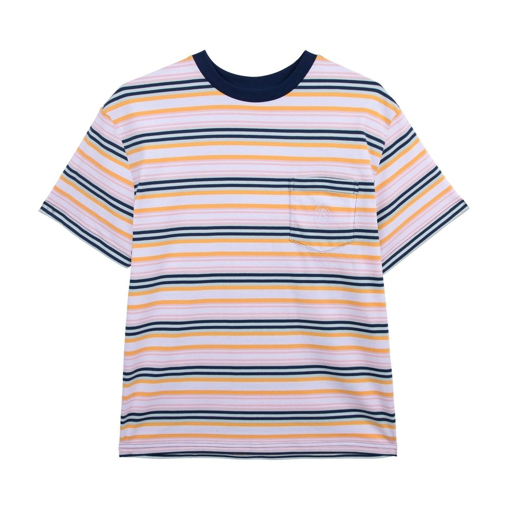 GRAND LOGO STRIPED POCKET TEE
