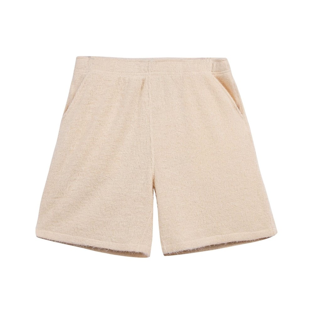 GRAND LOGO HAIRY KNIT SHORT