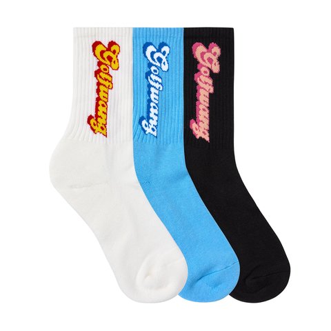 Golf Wang 3PK WILDCARD SOCKS by GOLF WANG - $35.00