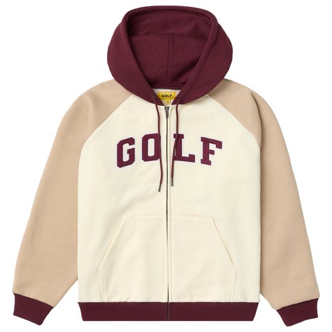 Golf Wang PREP RAGLAN ZIP UP HOODIE by GOLF WANG - $128.00