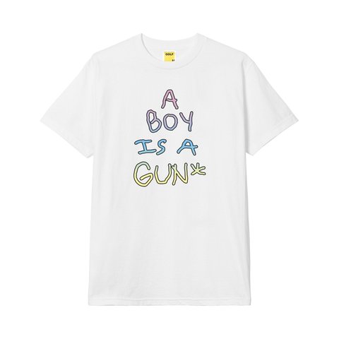 Golf Wang A BOY IS A GUN TEE WHITE - $35.00