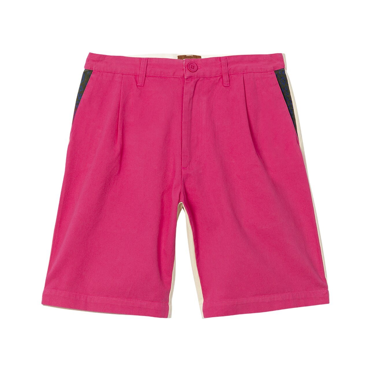 COLOR SPLIT PLEATED SHORTS