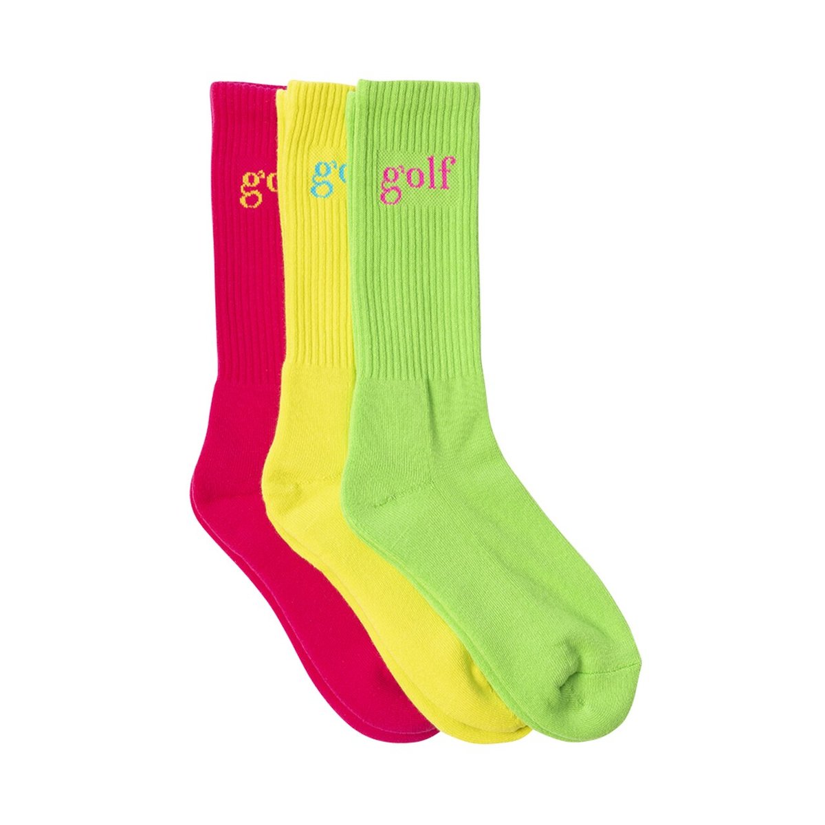Golf Wang FLUORESCENT SOCKS  3PK (Summer) - $30.00