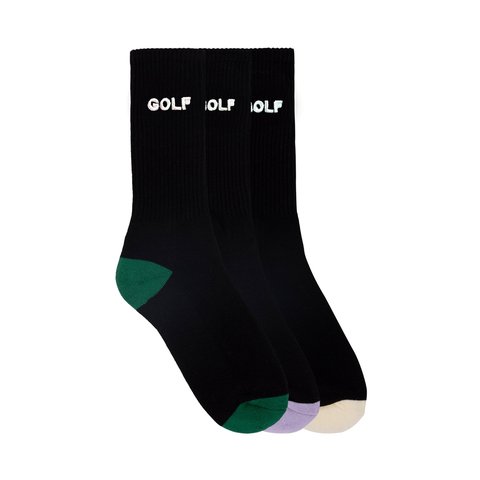 Golf Wang LOGO 3D 2 TONE SOCKS 3PK - $35.00