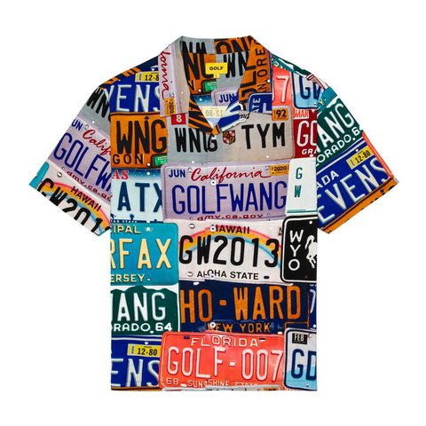 Golf Wang ROADTRIP RAYON BUTTON UP - Colorway