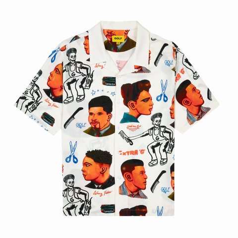 Golf Wang BARBERSHOP RAYON BUTTON UP - $110.00