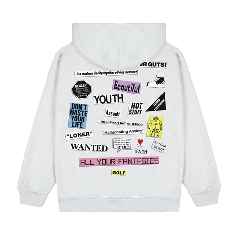 Golf Wang COLLAGE ZIP UP HOODIE - Colorway
