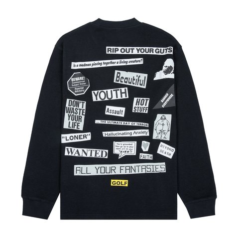 Golf Wang COLLAGE LONG SLEEVE THERMAL - Colorway
