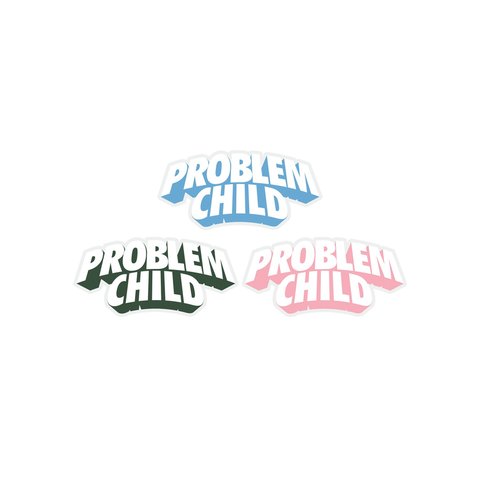 Golf Wang 3PK PROBLEM CHILD STICKERS - Colorway